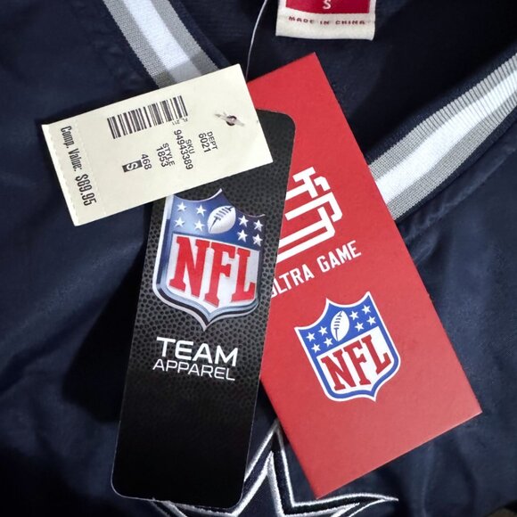 Dallas Cowboys NFL Ultra Game Pullover Jacket NWT Men’s S Navy Blue Embroidered - Picture 6 of 7